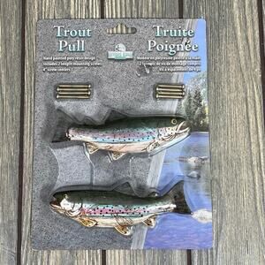 Rivers Edge Trout Fish Drawer Cabinet Pull Handle 2 Pack 4 Inch Lodge Cabin